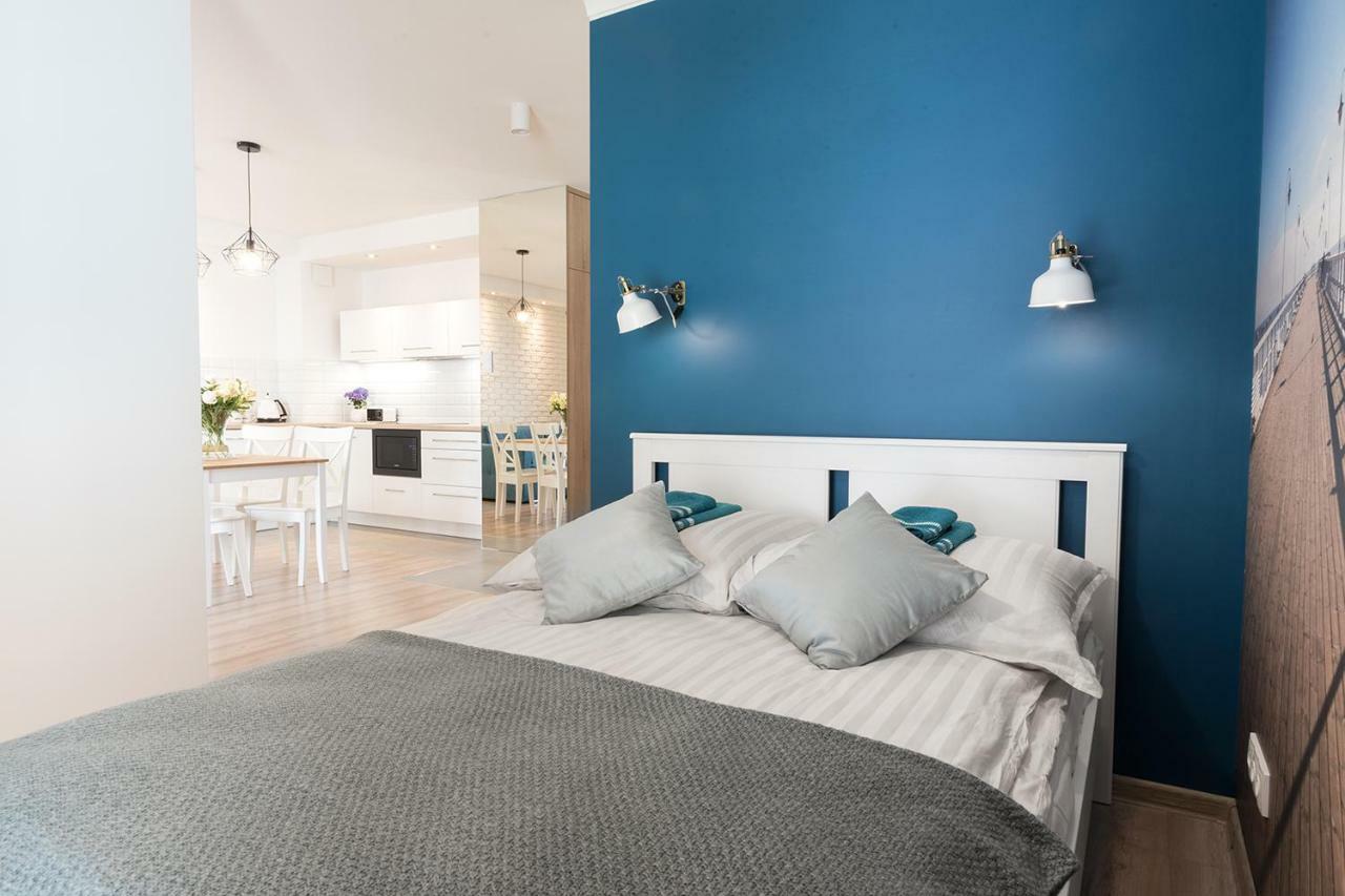 Blue Apartment In Vibrant Heart Of Gdynia Dış mekan fotoğraf